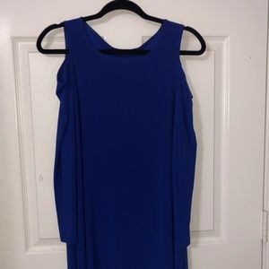 Long sleeve blue dress